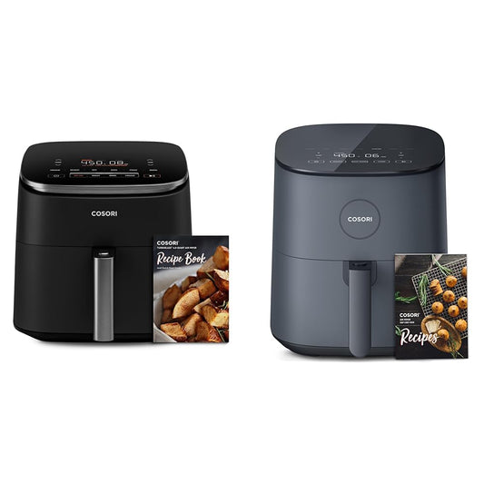 COSORI 6QT TurboBlaze & 5QT Pro LE Air Fryers, 9-in-1, 450°F, Up to 95% Less Oil, Versatile Cooking