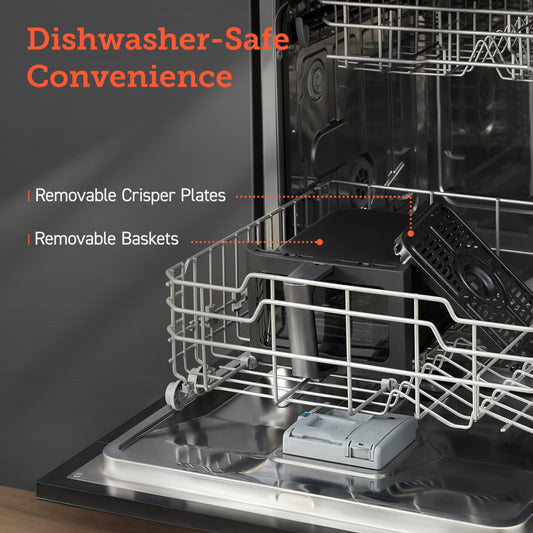 COSORI 9QT Dual Air Fryer, 10-in-1, Double Baskets, Sync Cook & Finish, Air Fry Roast Bake Broil Reheat, 130 Recipes, Dishwasher Safe